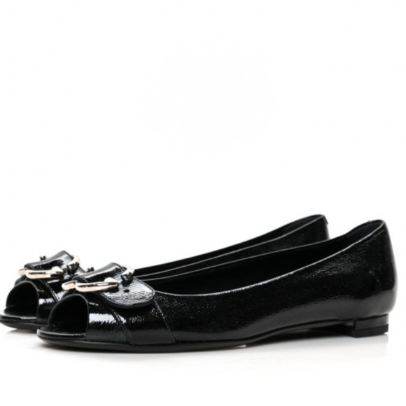Gucci Black Flats with Silver Buckle - Picture 3 of 14